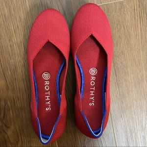 Rothy’s flats-official size is 8, but they run small, especially on length.